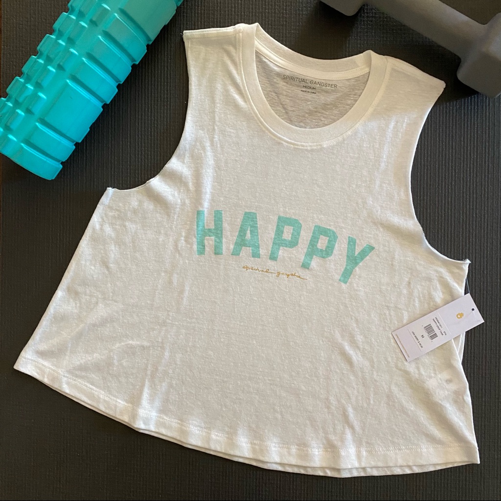 Spiritual Gangster Happy Crop Tank